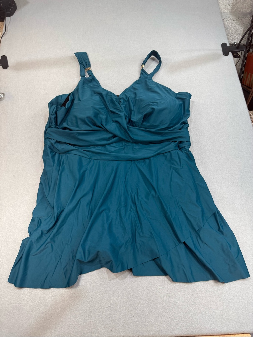 BloomChic Teal One-Piece Swim Dress